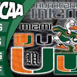 Miami Hurricanes SVG bundle , NCAA svg, NCAA bundle svg eps dxf png,digital Download ,Instant Download