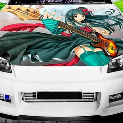 Vinyl Car Hood Wrap Full Color Graphics Decal Anime Guitar  Sticker
