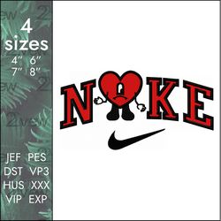 Nike Embroidery Design, Bad Bunny designs logo, 4 sizes