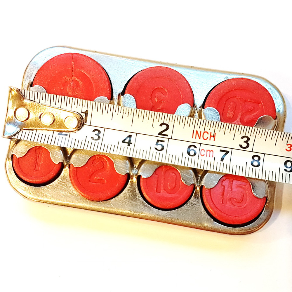 12 USSR Coin Collecting Box Storage Capsules Holder Plastic Case Souvenir VYBORG 1970s.jpg