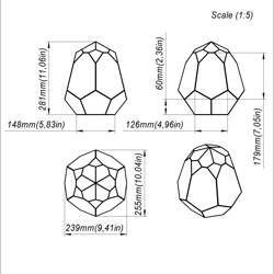 project 336. stained glass printable pattern. brillant3d