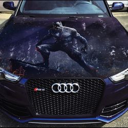 Vinyl Car Hood Wrap Full Color Graphics Decal Black Panther  Sticker