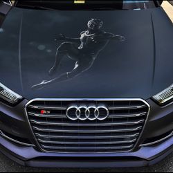 Vinyl Car Hood Wrap Full Color Graphics Decal Black Panther  Sticker 5