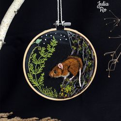 Embroidery wall decor, wool art embroidery