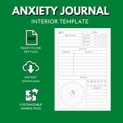 Amazon KDP Interior Template for Low-Content Book - Anxiety Journal