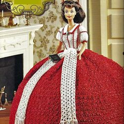 Digital | Crochet patterns for vintage Barbie dresses | Knitted dresses for dolls 11-1/2 | Toy for girl | PDF Template