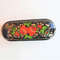 russian floral glasses case red flowers