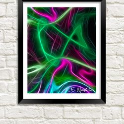 colorful things, abstract art, fractal art, nerd art, geek art, modern decor