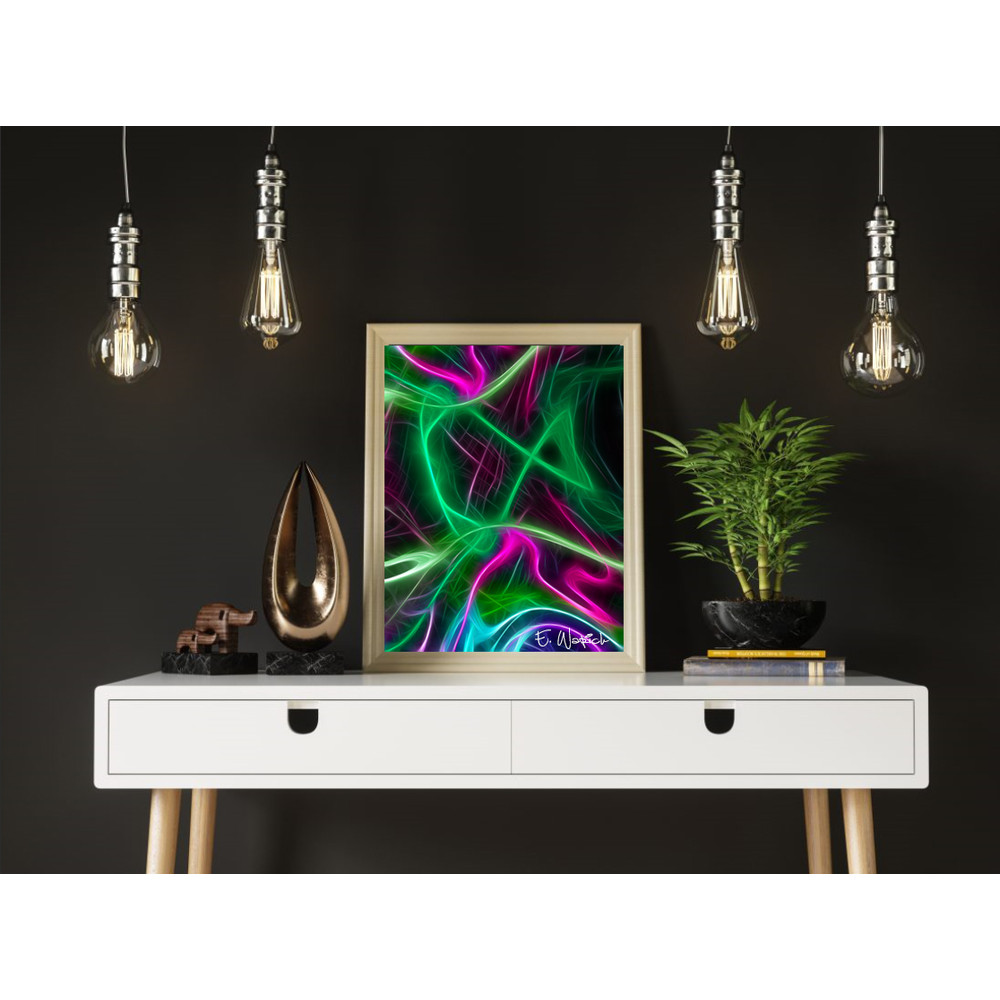 Colorful Things black frame signed with hanging lightbulbs.jpg