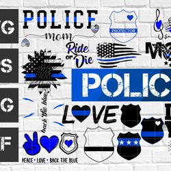 police  svg bundle , back in blue svg dxf eps png , police flag svg , digital download