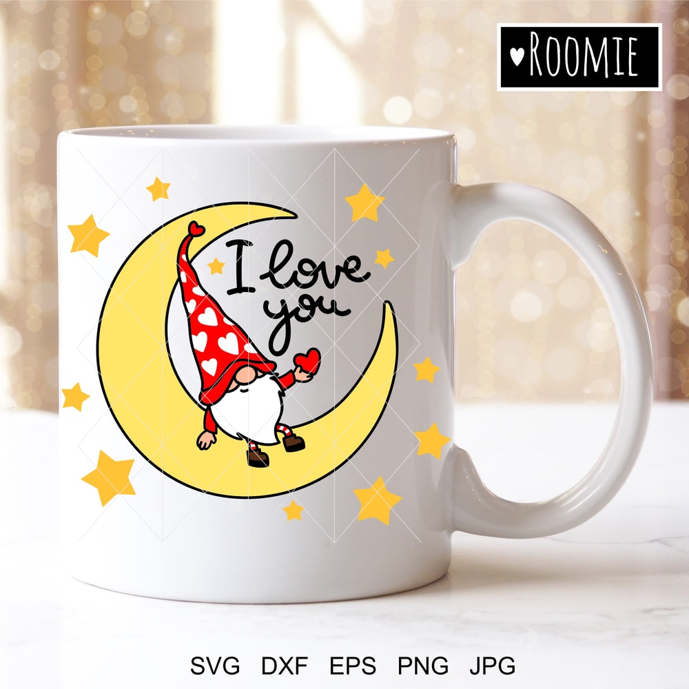Valentine gnome on the moon with heart Mug design.jpg