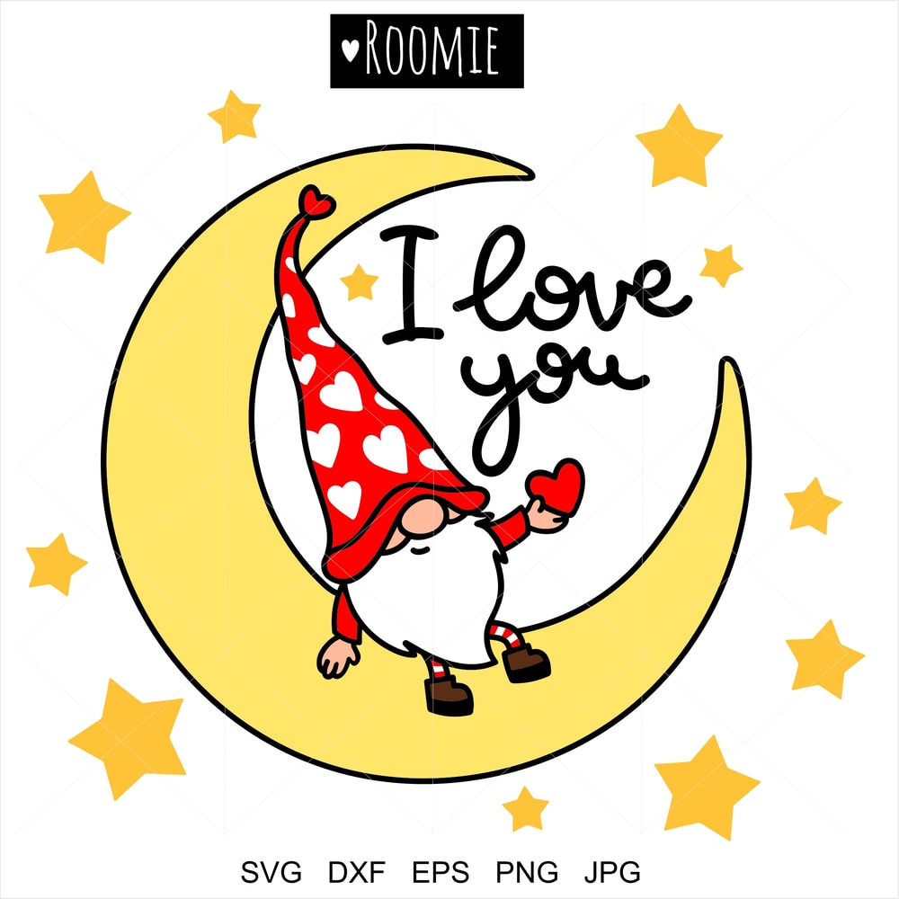Valentine gnome on the moon with heart .jpg