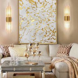 gold leaf abstract, modern acrylic painting on canvas, large gold leaf abstract painting, original abstract painting