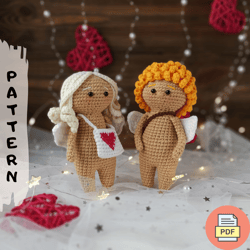 Crochet Little Cupids Amigurumi Patterns 2-in-1, Crochet Love Angel For Decor, Funny Gift For Valentine's Day