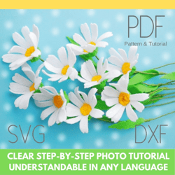 Felt Daisy flower pattern PDF