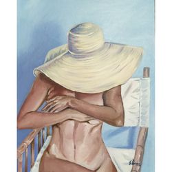 Nude Woman Painting Original Oil Artwork Woman Painting