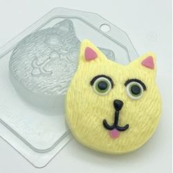 Cat plastic mold, cute mold, bath bomb mold, candle mold, animal mold, polymer clay, soap making mold, pet mold, kawaii