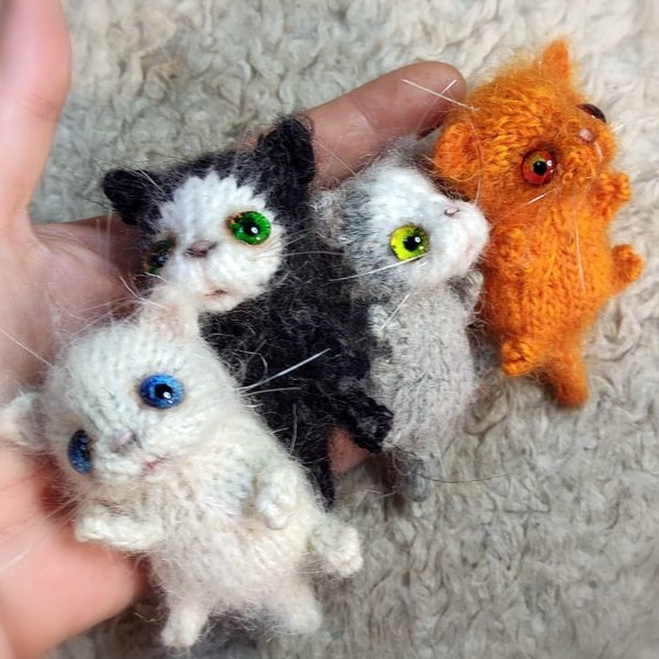 Newborn cat knitting pattern, toy knitting pattern, amigurumi pattern, knitted kitty, kitten tutorial, how to knit cat 3.jpg
