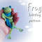 Frog Knitting Pattern, knitted amigurumi toy, toad plush toy diy, green little frog for kids, detailed ebook tutorial.jpg