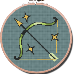 78x89 st Sagittarius Zodiac modern cross stitch PDF pattern