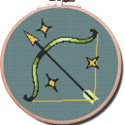 78x89 st sagittarius zodiac modern cross stitch pdf pattern