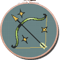 Sagittarius Zodiac modern cross stitch PDF pattern