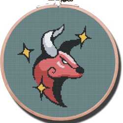 79x89 st Taurus Zodiac modern cross stitch PDF pattern