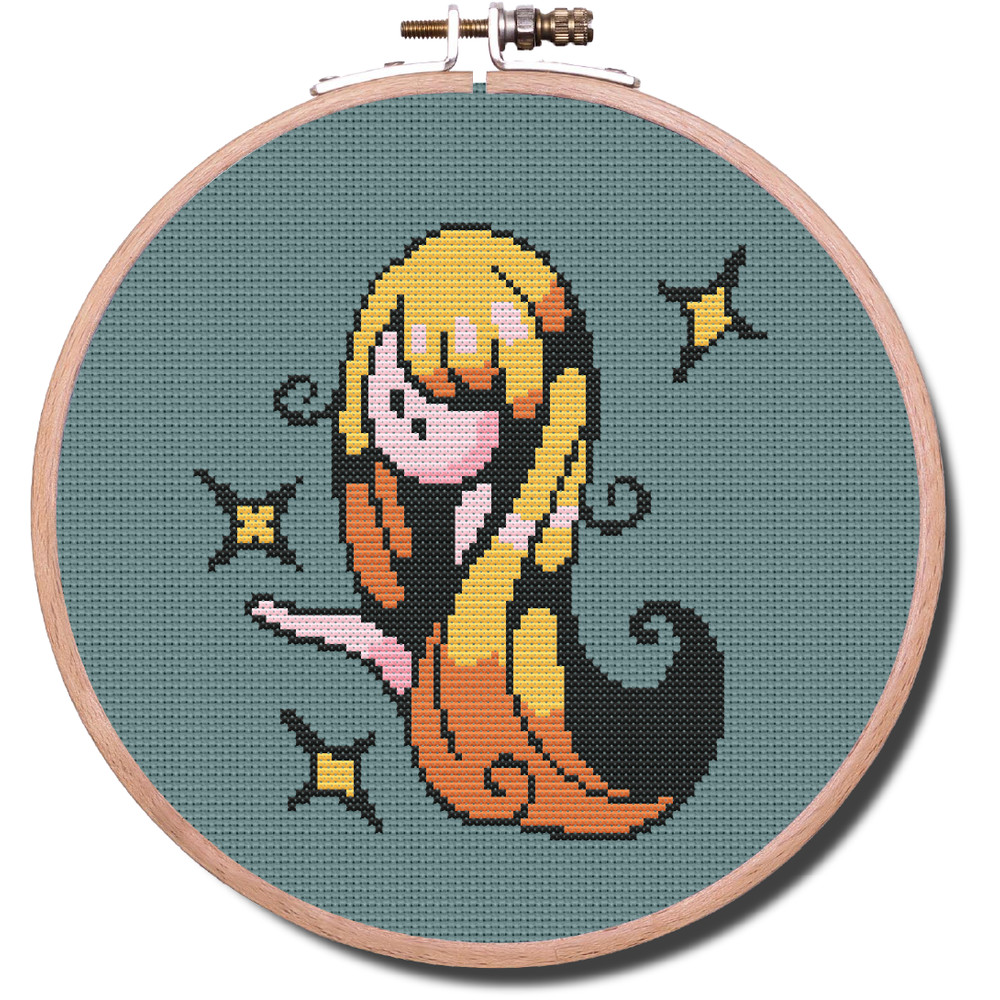 79x85 st Virgo Zodiac modern cross stitch PDF pattern