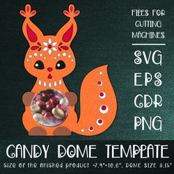 Squirrel Candy Dome | Paper Craft Template