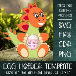 stegosaurus chocolate egg holder template svg