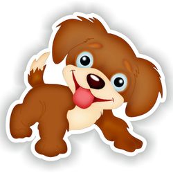 cute dog sticker for bumper car van truck motorcycle helmet sticker toolbox door pc boat
