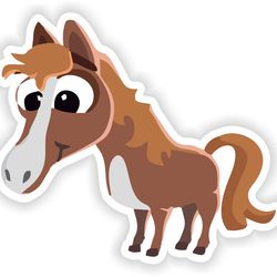 smiling horse sticker for bumper car van truck motorcycle helmet toolbox door pc boat