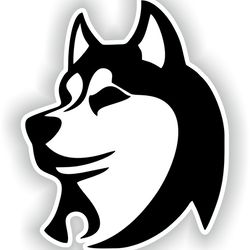 dog husky sticker for bumper car van truck motorcycle helmet toolbox door pc boat