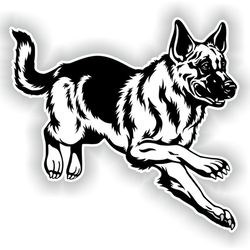 german shepherd sticker for bumper car van truck motorcycle helmet toolbox door pc boat dog