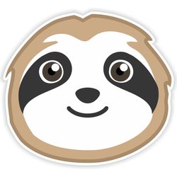 sloth smiling sticker for bumper car van truck motorcycle helmet toolbox door pc boat
