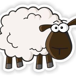 sheep funny sticker for bumper car van truck motorcycle helmet toolbox door pc boat