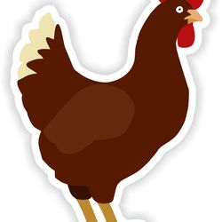 chicken sticker for bumper car van truck motorcycle helmet toolbox door pc boat