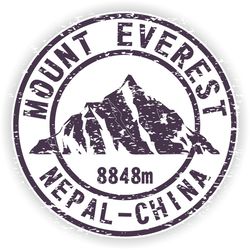 everest mount stamp mountains vinyl sticker for laptop book fridge guitar motorcycle helmet toolbox door pc