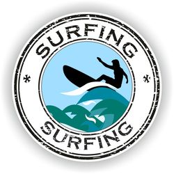 surfing sticker sports for laptop book fridge guitar motorcycle helmet toolbox door pc boat