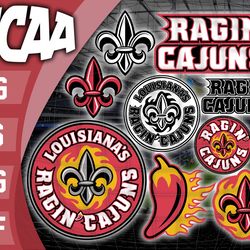 Louisiana Ragin Cajuns SVG bundle , NCAA svg, NCAA bundle svg eps dxf png,digital Download ,Instant Download