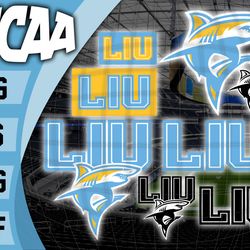 liu sharks svg bundle , ncaa svg, ncaa bundle svg eps dxf png,digital download ,instant download
