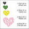 peace heart machine embroidery designs