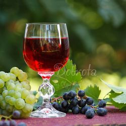 Fruit still life print, digital photo of red wine and grapes, colorful summer photography download, food photo printable