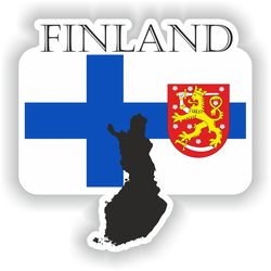finland sticker flag mf for laptop book fridge guitar motorcycle helmet toolbox door pc boat