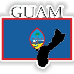 guam sticker flag mf for laptop book fridge guitar motorcycle helmet toolbox door pc boat