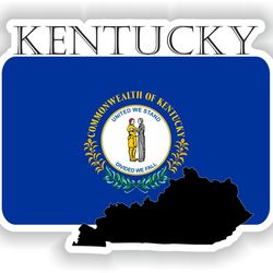 kentucky sticker flag mf for laptop book fridge guitar motorcycle helmet toolbox door pc boat