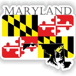maryland sticker flag mf for laptop book fridge guitar motorcycle helmet toolbox door pc boat