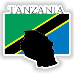 tanzania sticker flag mf for laptop book fridge guitar motorcycle helmet toolbox door pc boat