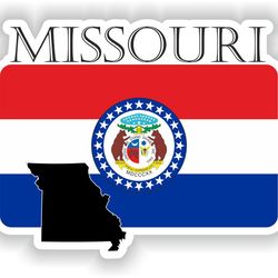 missouri sticker flag mf for laptop book fridge guitar motorcycle helmet toolbox door pc boat