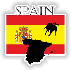 spain sticker flag mf for laptop book fridge guitar motorcycle helmet toolbox door pc boat